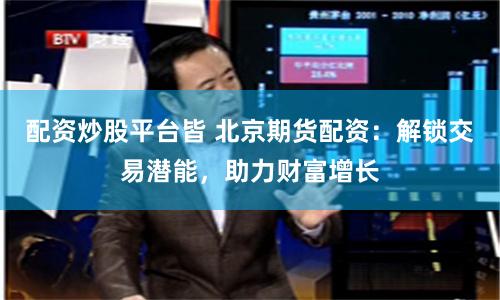 配资炒股平台皆 北京期货配资：解锁交易潜能，助力财富增长